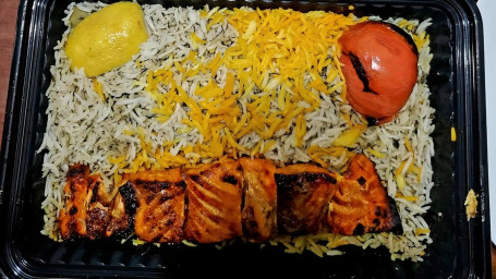 7. Char Broiled Salmon Kabob