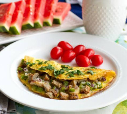 Sausage Stuffed Omelet [3 Eggs]