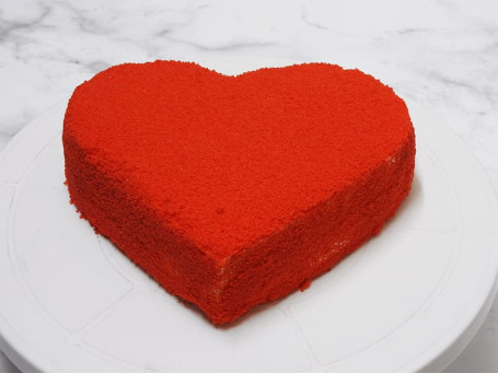 Red Velvet Heart Cake Eggless