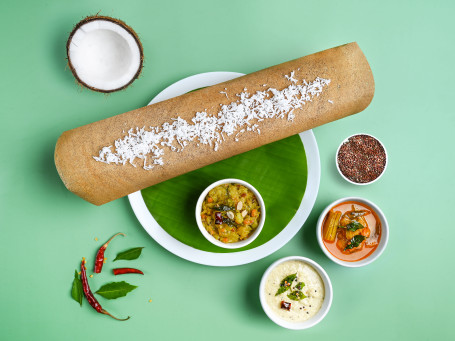 Ragi Coconut Masala Dosa