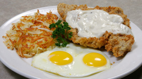 Chub's Signature Chicken Fried Steak And Eggs