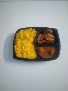 Basanti Pulao With Chicken Kosha [2 Pieces] And Veg Kofta