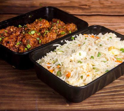 Manchurian+Fried Rice