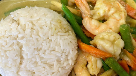 Green Curry Rice Plate (Lunch)