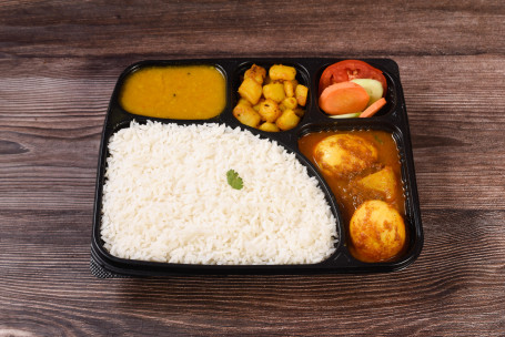Rice Moong Dal Aloo Fry Egg Curry (2 Piece Egg)