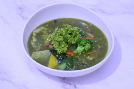Seasonal Vegetable With Broccoli And Chinese Parsley Sauce