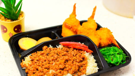 Fantail Shrimp Bento