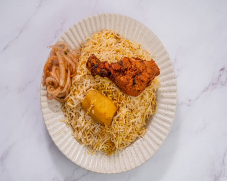 Chicken Tangri Kabab Dum Biryani With Aloo