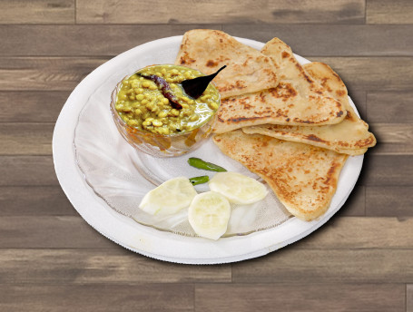 Paratha With Cholar Dal [3 Pieces]
