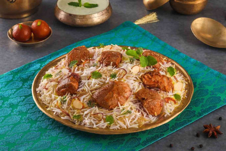 Hyderabadi Dum Gosht Spicy Mutton Biryani, Boneless Serves -2-3]