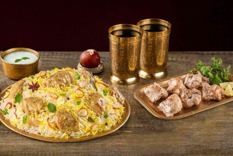 Creamy Chicken Biryani (Shaan-E-Afghani Tikka,Serves 2) 6Pc Chicken Malai Tikka 2 Thumsup 250Ml