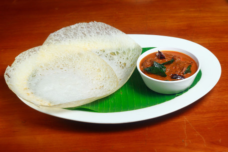 Appam (2Pcs) With Chicken Curry