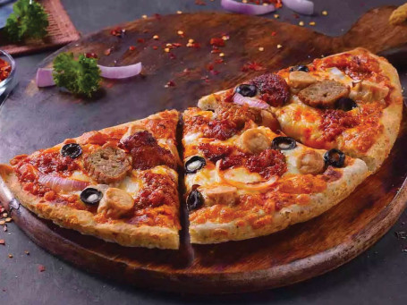 Meatball Bbq Chicken Cheese Burst Semizza (Half Pizza)