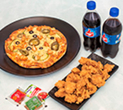 Medium Chicken Pizza Chicken Popcorn Medium 2 Cold Drinks