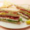Special Veg Club Sandwich With Double Cheese