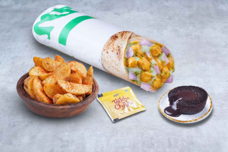 (Serves 1) Super Saver Chatpate Chole Wrap Meal Dessert