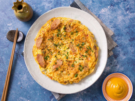 Chicken Sausage Omelette With Toast Butter