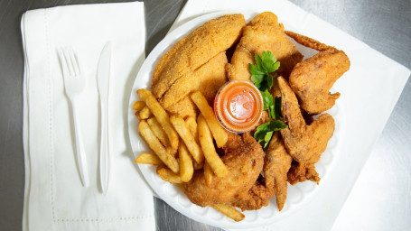 1 Pcs. Fish 3 Pcs. Whole Wings