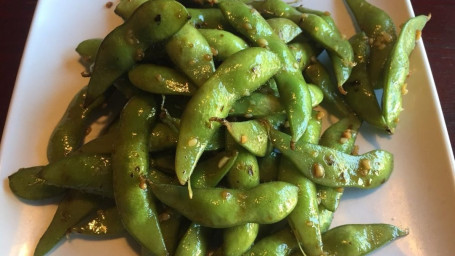 Edamame With Pan-Fried Garlic Sauce