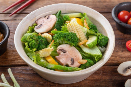 Stir Fry Greens With Water Chestnut (Serves 2)