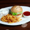 Tandoori Mayo Veg Burger And Masala Fries