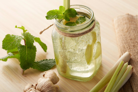 Fresh Lime Mint Soda Mocktail