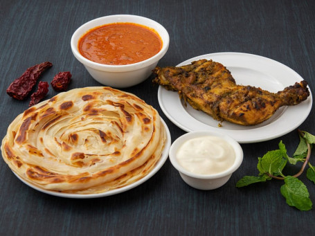 Bbq Chicken With Indian Bread Combo