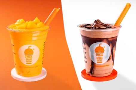 1 Chocolate Delight 1 Fruity Delight Thick Shakes