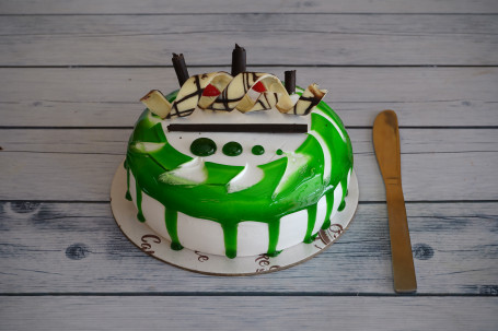 Eggless Green Apple Cake