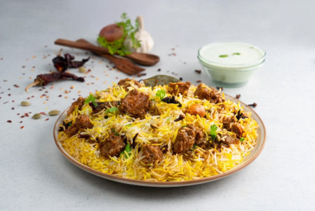 Hyderabadi Dum Fårekød Biryani (Udbenet) (1 Serveringer)