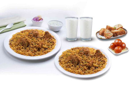 Chicken Dum Biryani Feast (Hyderabadi)