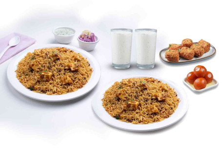 Paneer Dum Biryani Feast (Hyderabadi)