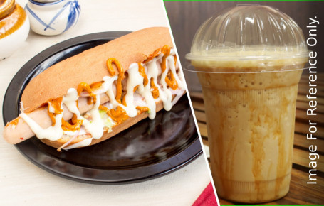 Chicken Sausage Hot Dog Cold Coffee