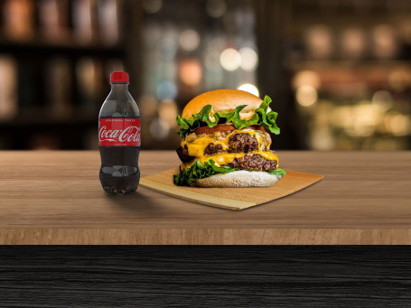 Double Patty Special Chicken Burger Coke 250 Ml Pet Bottle