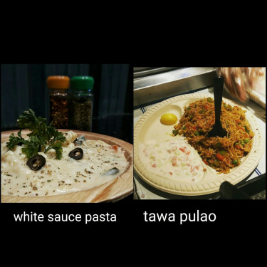White Sauce Pasta Tawa Pulao Combo