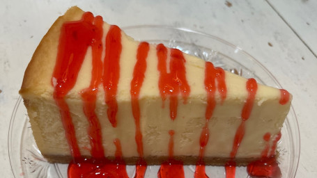 New York Cheesecake With Strawberry Drizzle