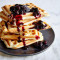 Waffle With Blueberry Sauce