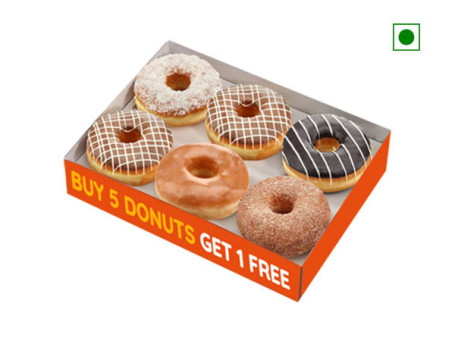 Klassisk Æske Med 6 Donuts (Køb 5 Og Få 1 Gratis)