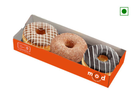 Klassisk Æske Med 3 Donuts