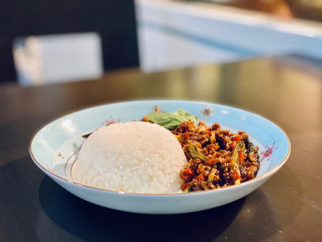 Spicy Thai Basil Chicken With Jasmine Rice