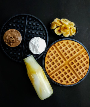 Belgian Waffle With Banana Caramel Combo