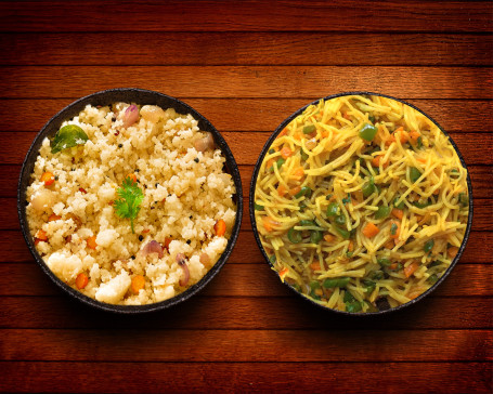 Idli Upma Semiya Upma(Served With Chutney)