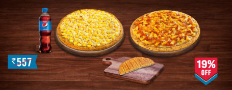 Meal For 2: Moroccan Pasta Pizza Corn And Cheese