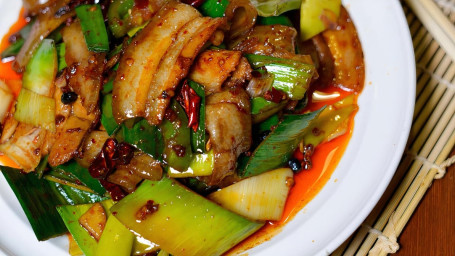 Spicy Sliced Pork Belly With Scallions Yán Jiān Ròu
