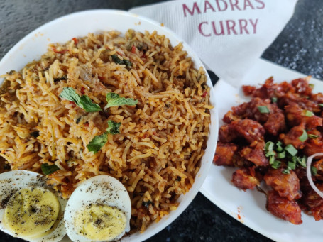 Combo 1- (Egg Biryani Chicken Manchurian)