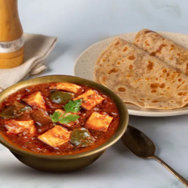 Kadhai Paneer, Paratha Thali 2