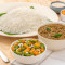 Garlic Masoor Dal, Mix Veg Poriyal With Rice