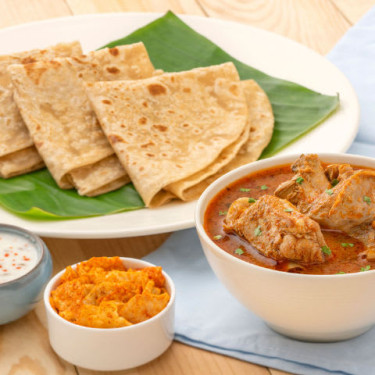 Special Ghar Ki Chicken Curry (Cu Os) Cu Paratha