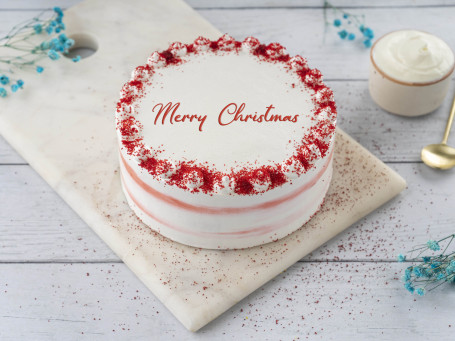 Torta Di Velluto Rosso Di Buon Natale