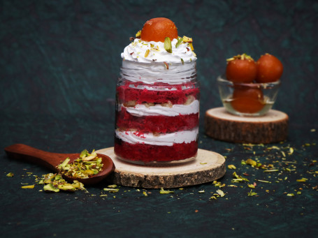 Gulab Jamun Red Velvet Mini Jar-Cake